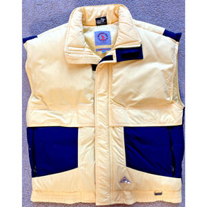 Mountain Goat Down Skiwear Vintage Puffer Vest Yellow Mens Medium